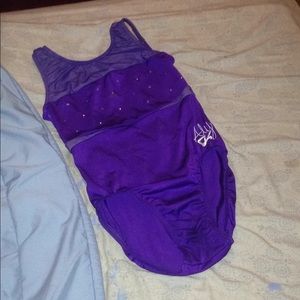 Purple GK Aly Raisman one piece leotard